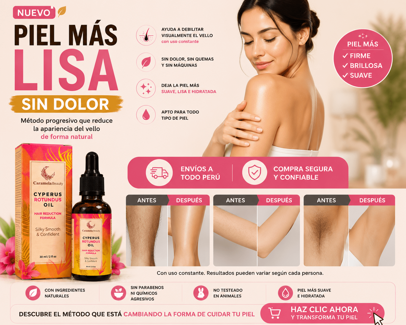🇺🇸 Cyperus Rotundus Oil™ Aceite Reductor de Vello | Fórmula Premium - ALI SHOP